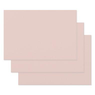 Pink Salt Wedding Simple Plain Custom Bridal Color Wrapping Paper Sheets