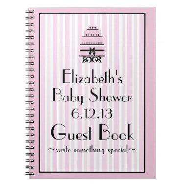 Pink Shower Guestbook Notebook