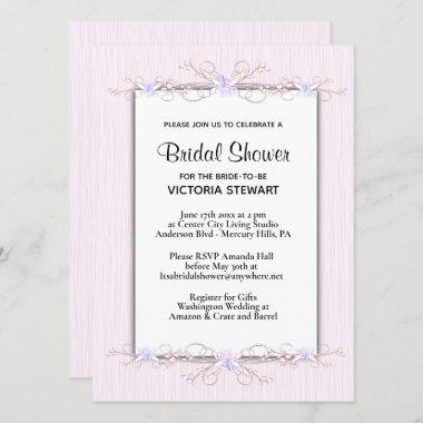 Pink Simplicity Bridal Shower Invitations