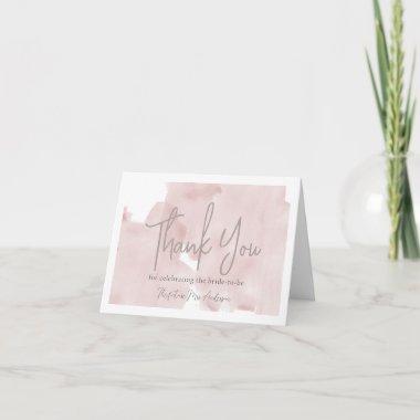 Pink Sky Watercolor Bridal Shower Thank You Invitations