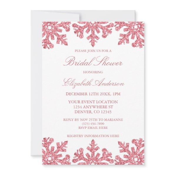 Pink Snowflake Winter
