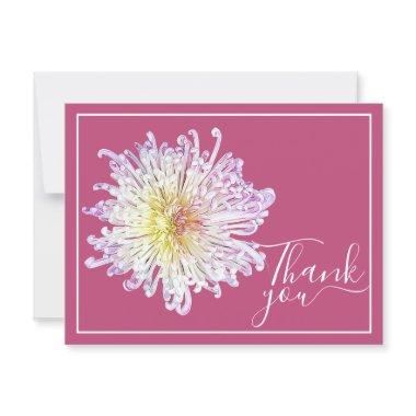 Pink Spider Mum With Pink Background Thank You Post