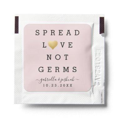 Pink Spread Love Not Germs Wedding Hand Sanitizer Packet