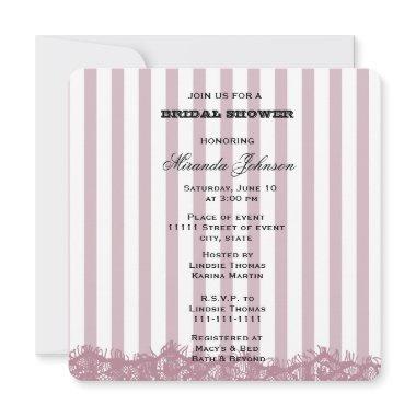 Pink Stripes and Lace Bridal