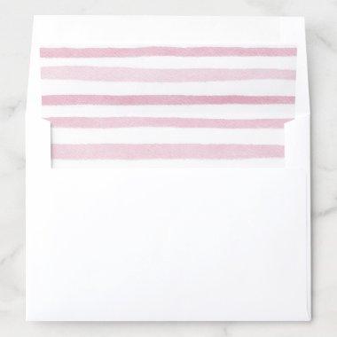 Pink Stripes Watercolor Envelope Liners