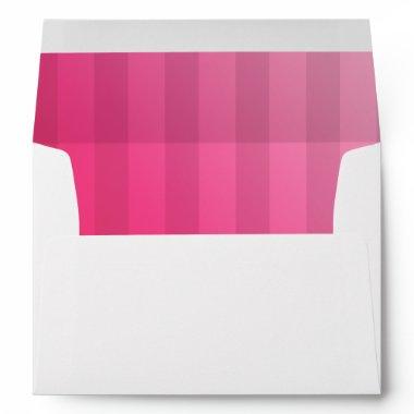 Pink Stripes Wedding Envelope