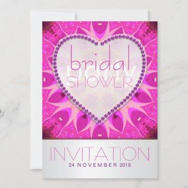 Pink Surprise Funky Bridal Shower Party Invitations