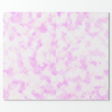 Pink Tie Dye Marbled Cloud Wrapping Paper