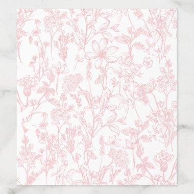 Pink toile envelope liner, Pink Chineroeise Envelope Liner