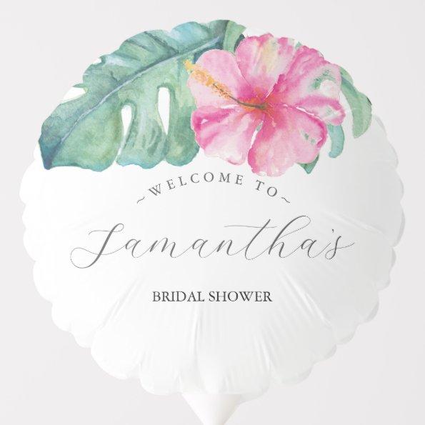 Pink Tropical Flowers  Balloon