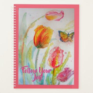 Pink Tulip Tulips Floral Flowers Notebook