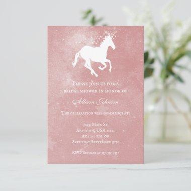 Pink Unicorn Bridal Shower Invite