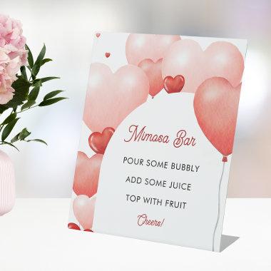 Pink Valentine's Day Bridal Shower Mimosa Bar Sign