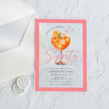 Pink Watercolor Aperol Spritz  Acrylic