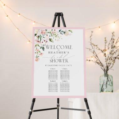 Pink Watercolor Floral  4 Table Foam Foam Board
