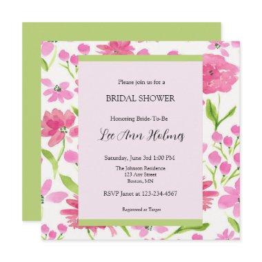 Pink Watercolor Floral Personalized