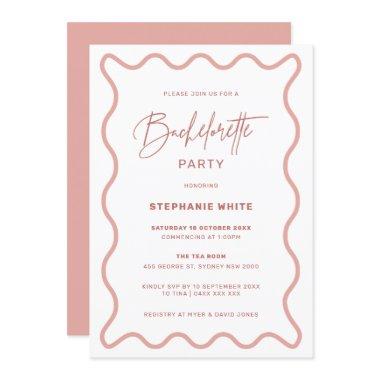 Pink Wavy Border Bachelorette Party