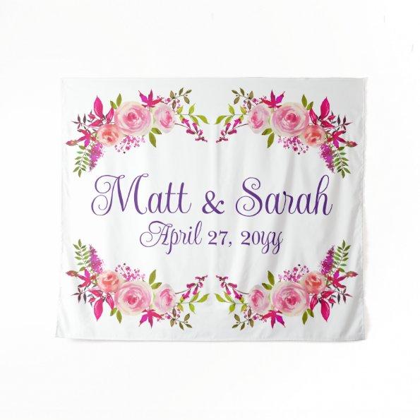 Pink Wedding Backdrop Reception Photo Booth Prop