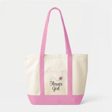 Pink Wedding Party Flower Girl Tote Bag