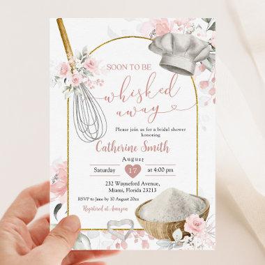 Pink Whisked Away Kitchen Bridal Shower Invitations