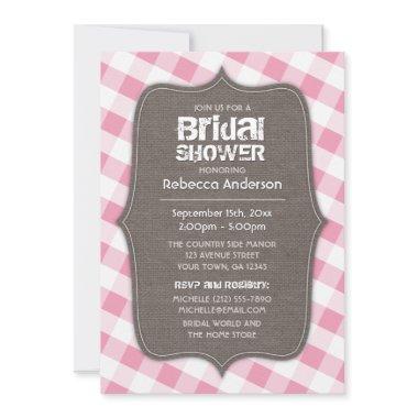 Pink & White Gingham Canvas