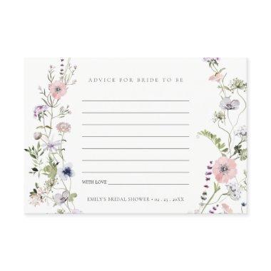 Pink Wildflower Advice For Bride  Enclosure