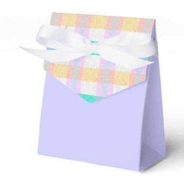 Pink Yellow Blue Turquoise Purple Plaid Pattern Favor Boxes