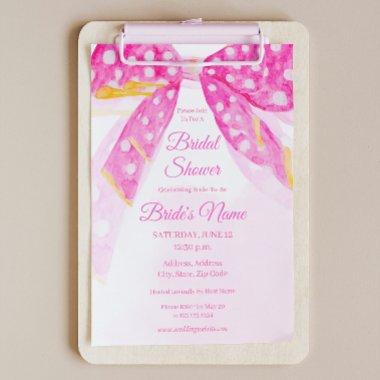 Pink Yellow Polka Dot Bow