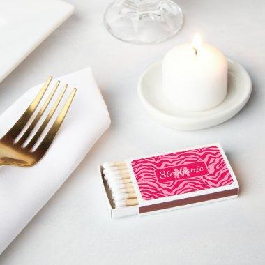 Pink Zebra print Matchboxes