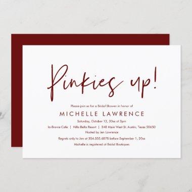 Pinkies up, fun and playful Bridal Shower Party Invitations