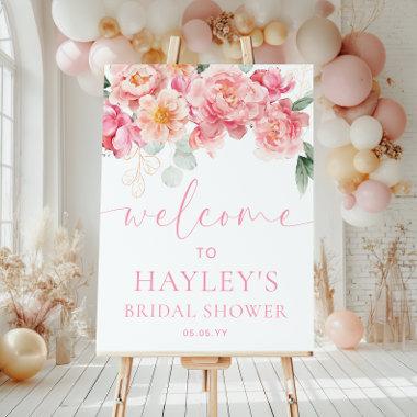 Piper Peony Floral  Welcome Sign