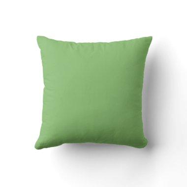 Pistachio Nut Green Solid Color Throw Pillow