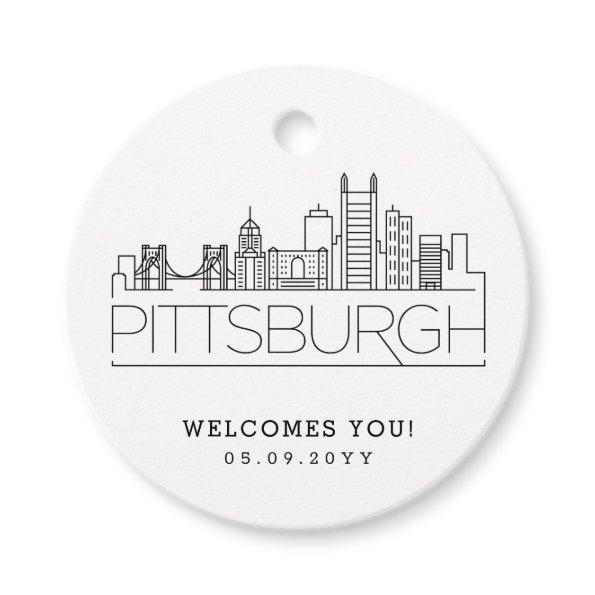 Pittsburgh Skyline | Wedding Welcome Favor Favor Favor Tags