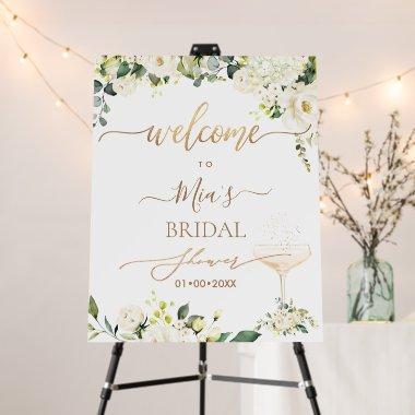 PixDezines Alabaster Roses Welcome Bridal Shower Foam Board