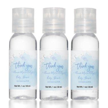 PixDezines blue brushed watercolor baby shower Hand Sanitizer