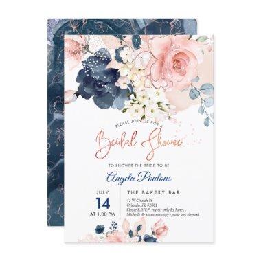PixDezines  Navy Blush H2 flowers