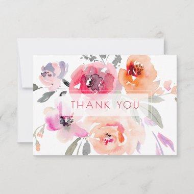 PixDezines Bridal Shower Watercolor Spring Floral Thank You Invitations