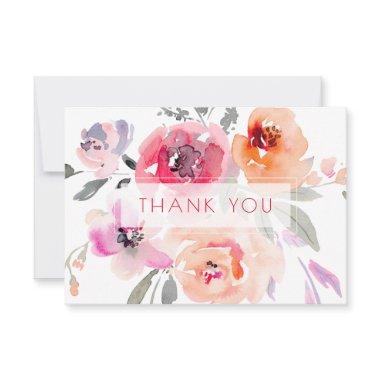 PixDezines Bridal Shower Watercolor Spring Floral Thank You Invitations