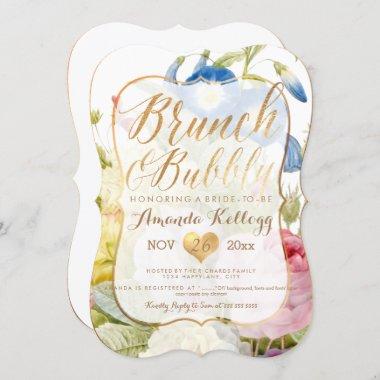 PixDezines Brunch & Bubbly Vintage Botanical Invitations