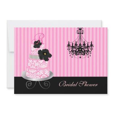 PixDezines monogram cake, bridal shower Invitations