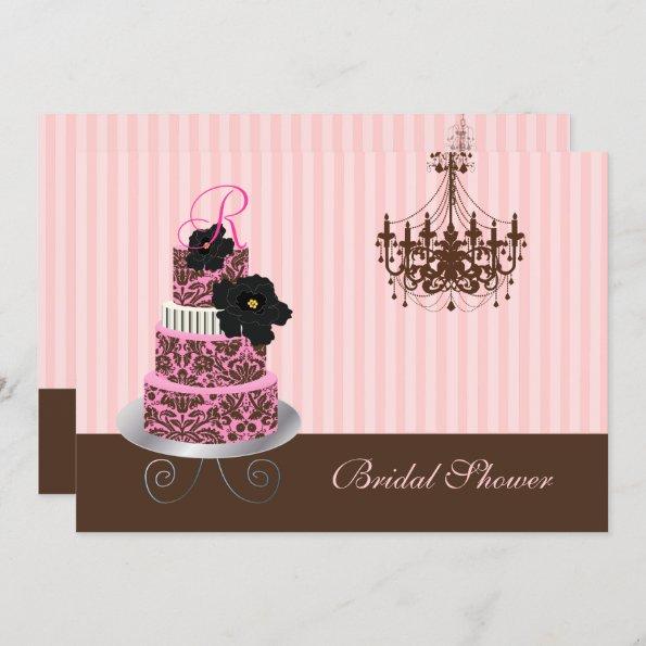 PixDezines monogram cake, bridal shower Invitations