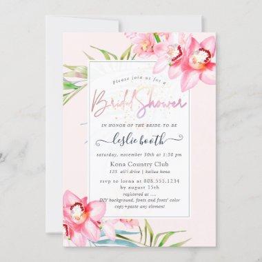 PixDezines Orchid Isle, Bridal Brunch Shower Invitations