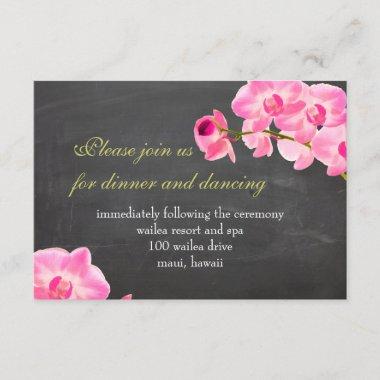 PixDezines pink maui orchids/reception Invitations