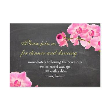 PixDezines pink maui orchids/reception Invitations