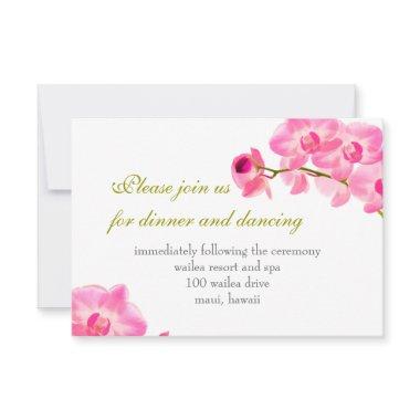 PixDezines pink maui orchids/reception Invitations