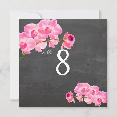 PixDezines pink maui orchids/table numbers Invitations