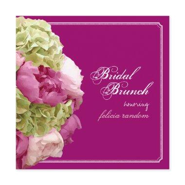 PixDezines pink peonies/hydrangeas/diy event Invitations