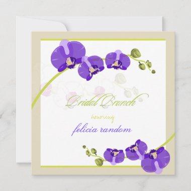 PixDezines purple orchid/bridal/diy background Invitations