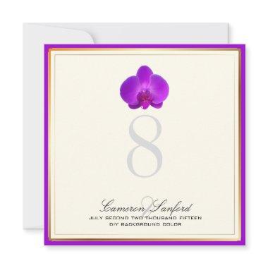 PixDezines purple orchids/table numbers Invitations