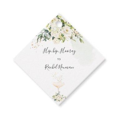 PixDezines Watercolor Alabaster Rose Favor Tags